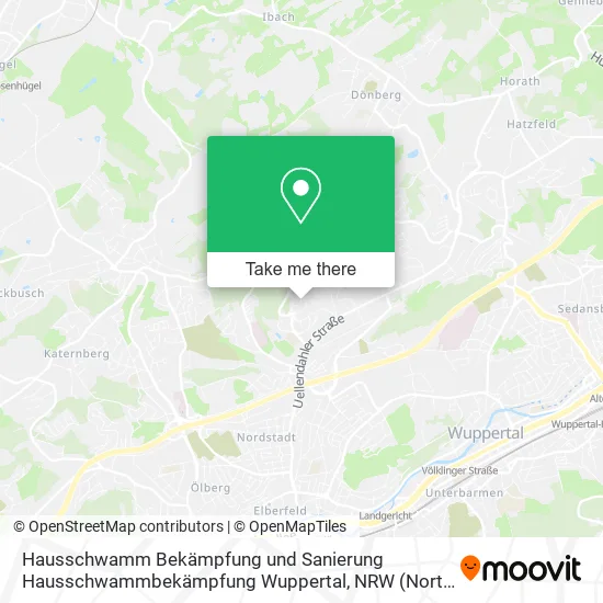 Карта Hausschwamm Bekämpfung und Sanierung Hausschwammbekämpfung Wuppertal