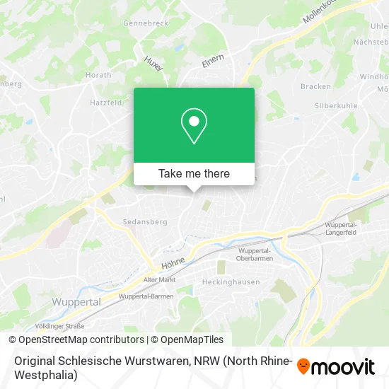 Карта Original Schlesische Wurstwaren