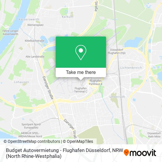 Budget Autovermietung - Flughafen Düsseldorf map