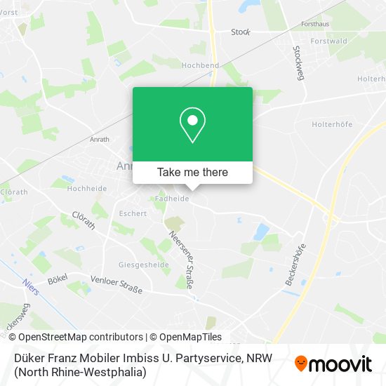 Карта Düker Franz Mobiler Imbiss U. Partyservice