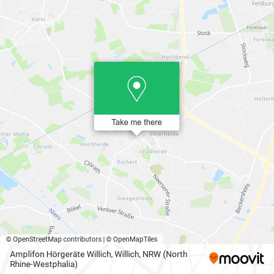 Amplifon Hörgeräte Willich, Willich map