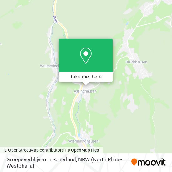Groepsverblijven in Sauerland map