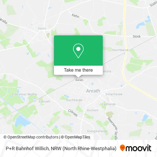 Карта P+R Bahnhof Willich