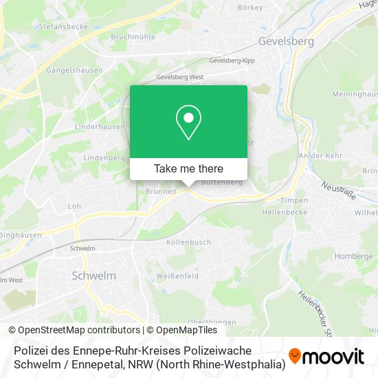 Polizei des Ennepe-Ruhr-Kreises Polizeiwache Schwelm / Ennepetal map