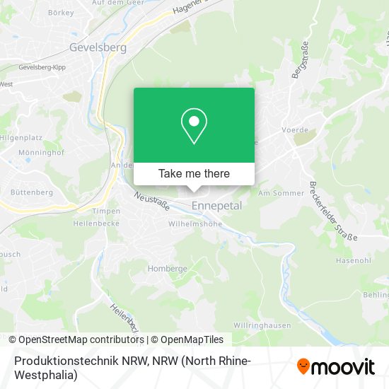Produktionstechnik NRW map