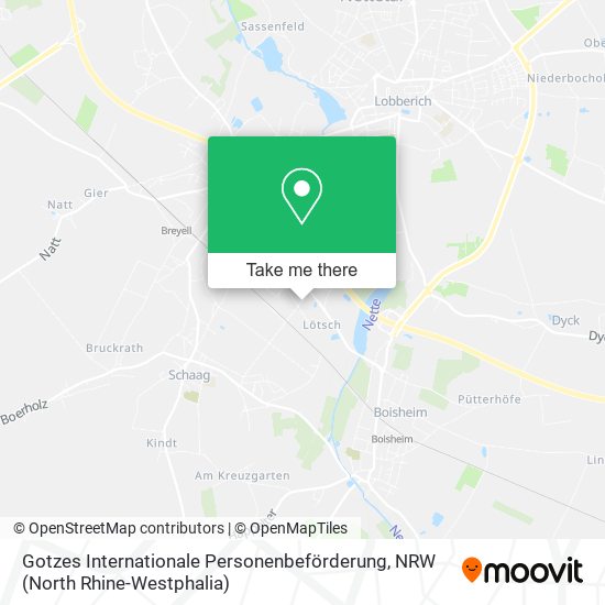 Gotzes Internationale Personenbeförderung map