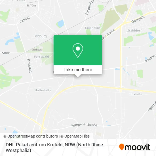 Карта DHL Paketzentrum Krefeld