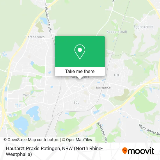 Карта Hautarzt Praxis Ratingen