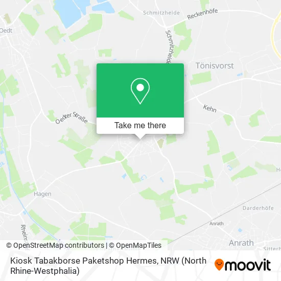 Карта Kiosk Tabakborse Paketshop Hermes