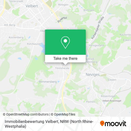 Immobilienbewertung Velbert map