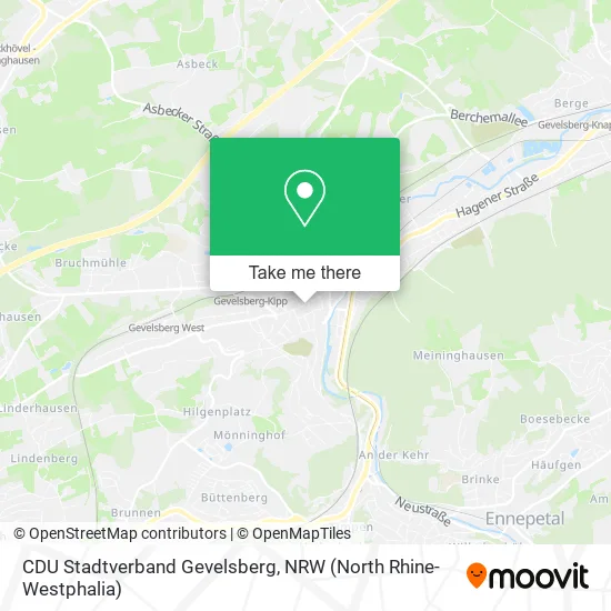 Карта CDU Stadtverband Gevelsberg