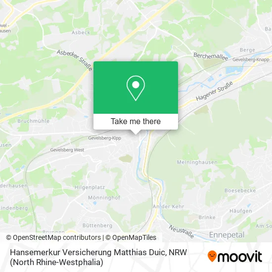 Карта Hansemerkur Versicherung Matthias Duic