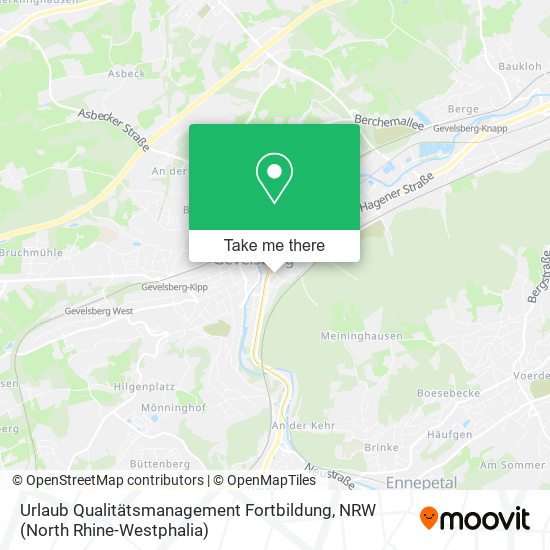 Urlaub Qualitätsmanagement Fortbildung map