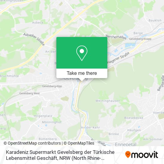 Karadeniz Supermarkt Gevelsberg der Türkische Lebensmittel Geschäft map