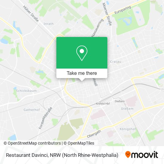 Карта Restaurant Davinci