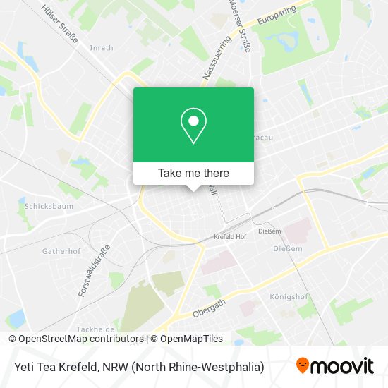 Yeti Tea Krefeld map