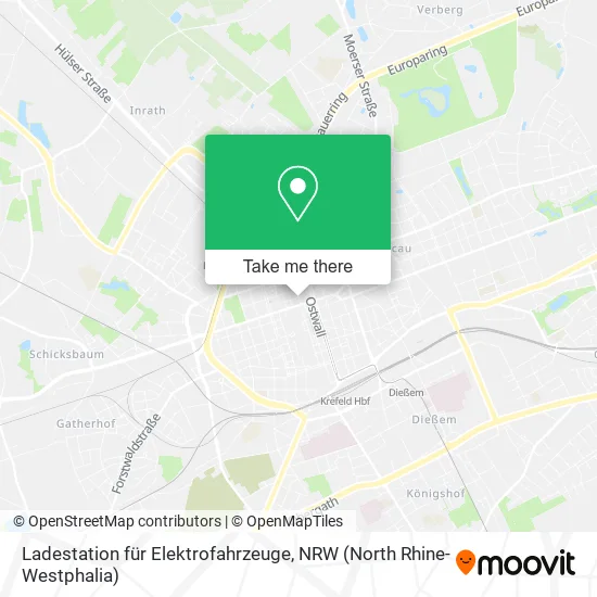 Карта Ladestation für Elektrofahrzeuge