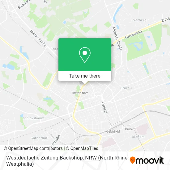 Westdeutsche Zeitung Backshop map