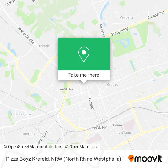 Pizza Boyz Krefeld map