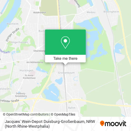 Карта Jacques' Wein-Depot Duisburg-Großenbaum