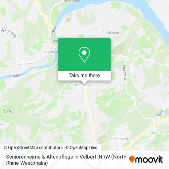 Карта Seniorenheime & Altenpflege in Velbert