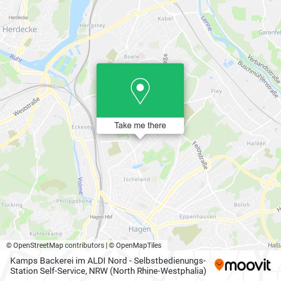 Kamps Backerei im ALDI Nord - Selbstbedienungs-Station Self-Service map