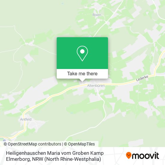 Heiligenhauschen Maria vom Groben Kamp Elmerborg map