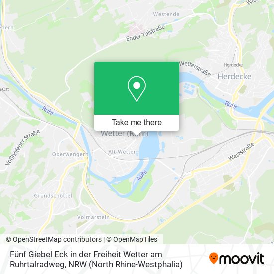 Fünf Giebel Eck in der Freiheit Wetter am Ruhrtalradweg map