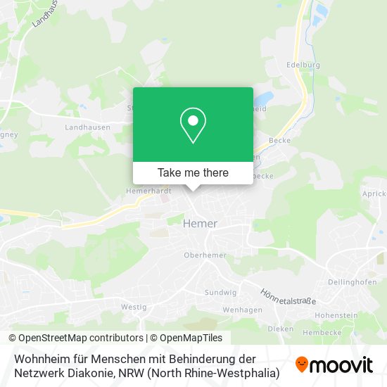 Wohnheim für Menschen mit Behinderung der Netzwerk Diakonie map