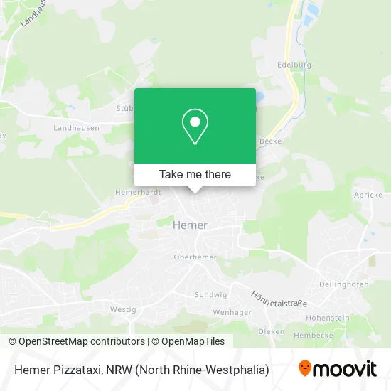 Карта Hemer Pizzataxi