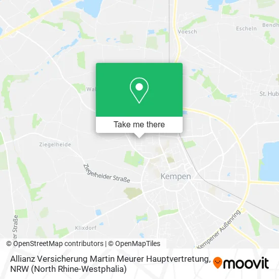 Карта Allianz Versicherung Martin Meurer Hauptvertretung