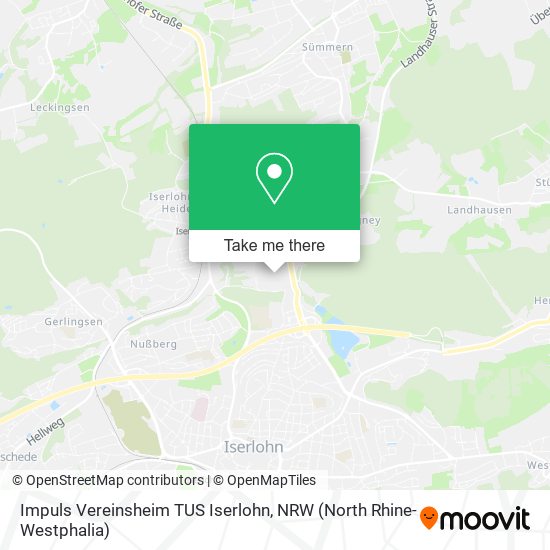 Карта Impuls Vereinsheim TUS Iserlohn
