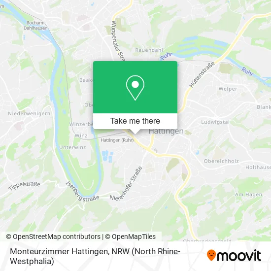 Карта Monteurzimmer Hattingen