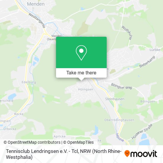 Tennisclub Lendringsen e.V. - Tcl map