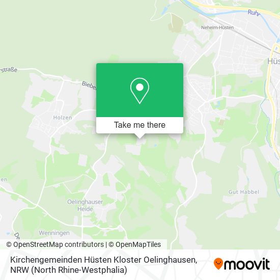 Kirchengemeinden Hüsten Kloster Oelinghausen map