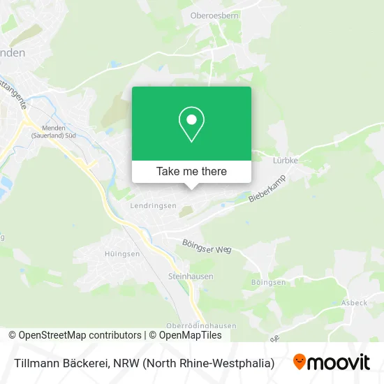 Карта Tillmann Bäckerei