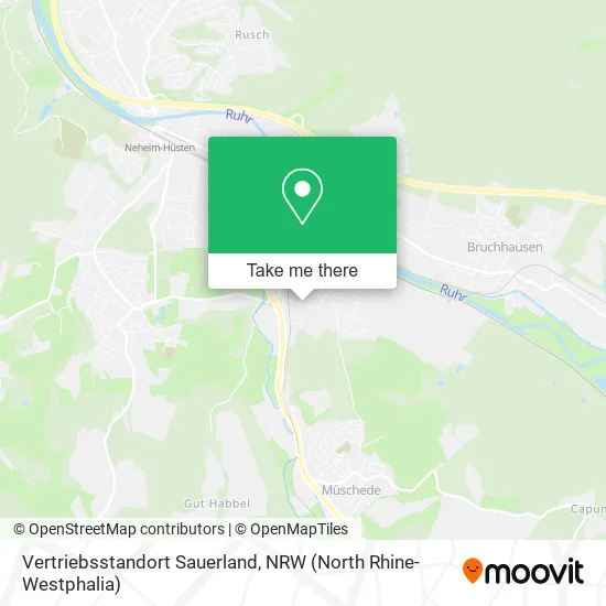 Карта Vertriebsstandort Sauerland