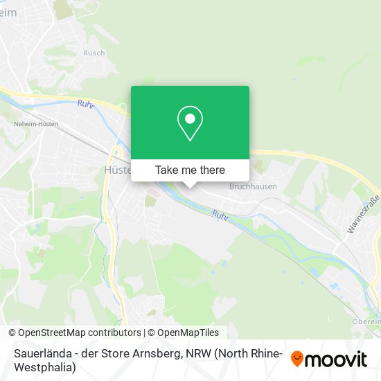 Sauerlända - der Store Arnsberg map