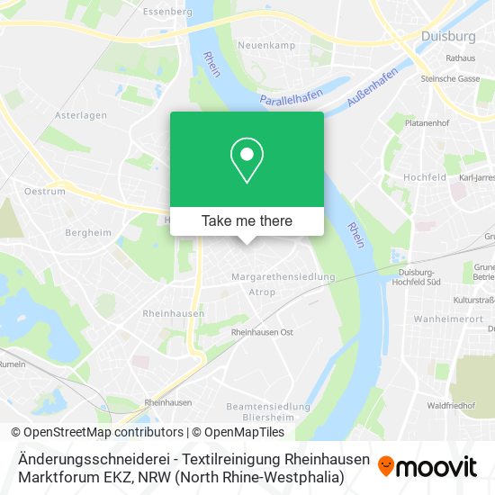Änderungsschneiderei - Textilreinigung Rheinhausen Marktforum EKZ map