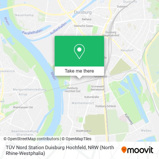 TÜV Nord Station Duisburg Hochfeld map