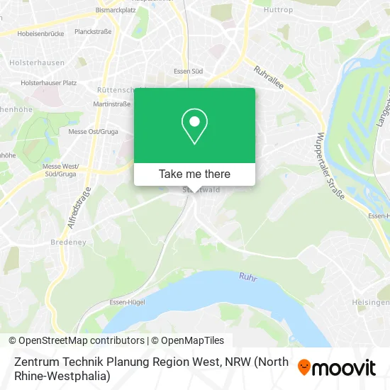 Карта Zentrum Technik Planung Region West