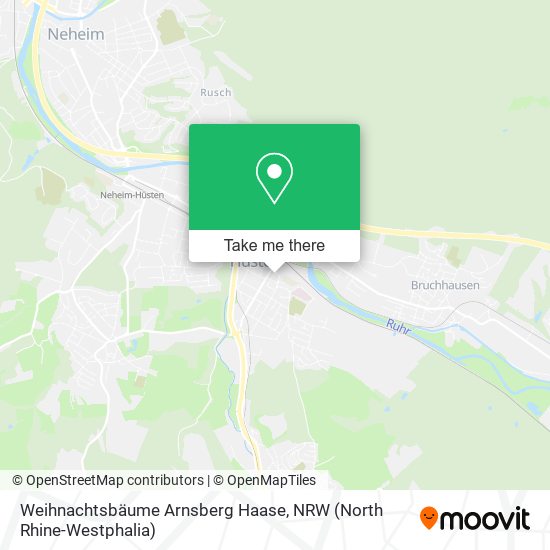 Weihnachtsbäume Arnsberg Haase map