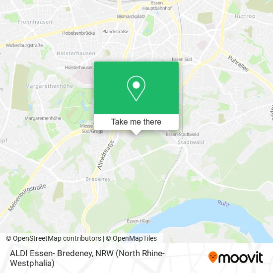 Карта ALDI Essen- Bredeney