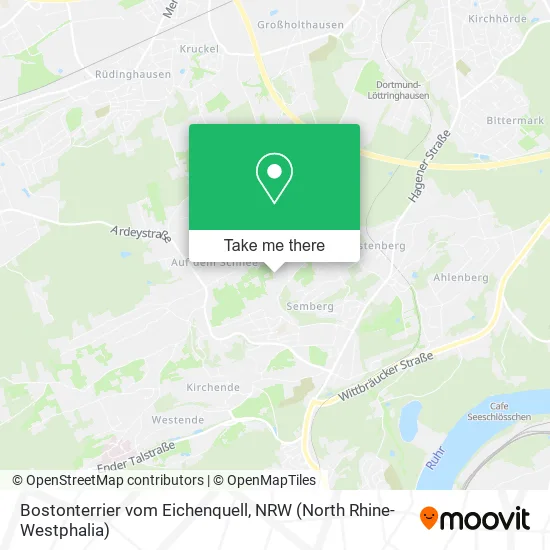 Карта Bostonterrier vom Eichenquell