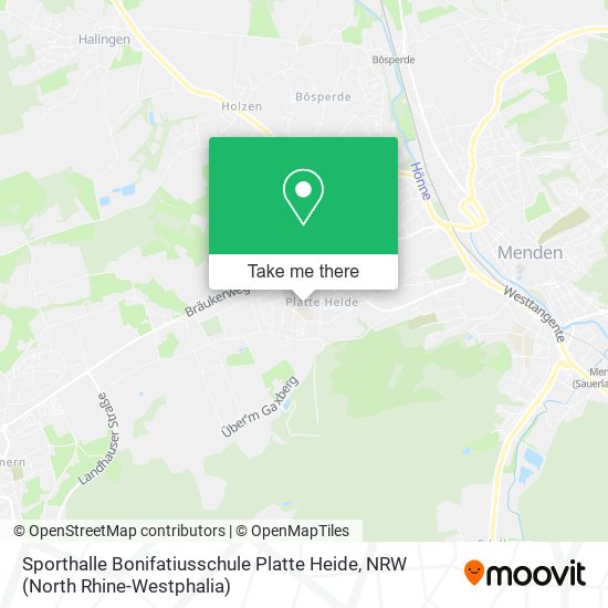 Sporthalle Bonifatiusschule Platte Heide map