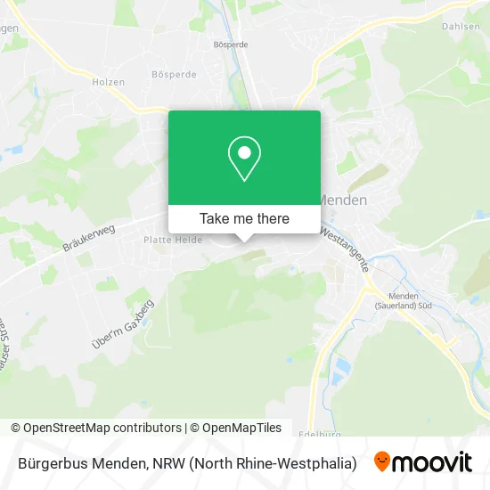 Карта Bürgerbus Menden