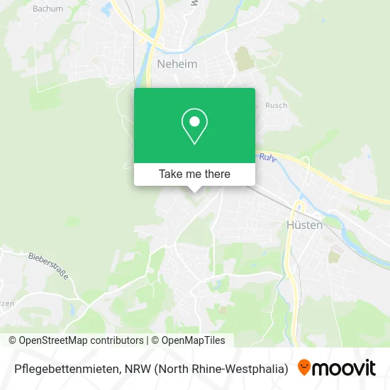 Pflegebettenmieten map