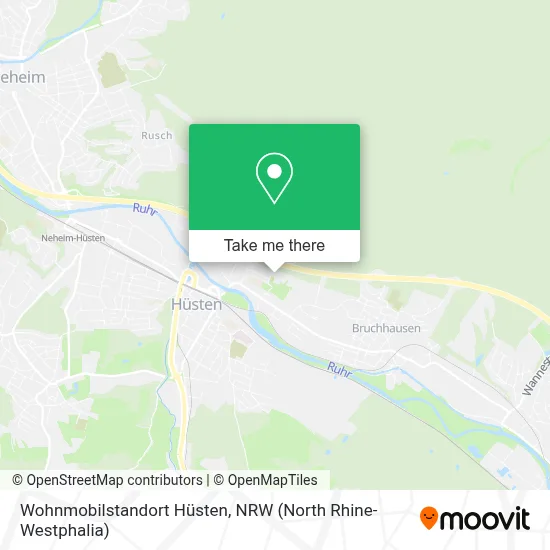 Wohnmobilstandort Hüsten map