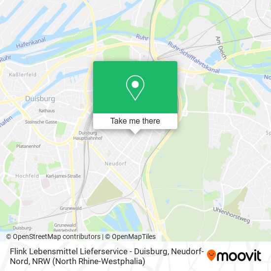 Карта Flink Lebensmittel Lieferservice - Duisburg, Neudorf-Nord