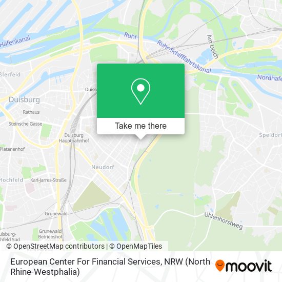 European Center For Financial Services map